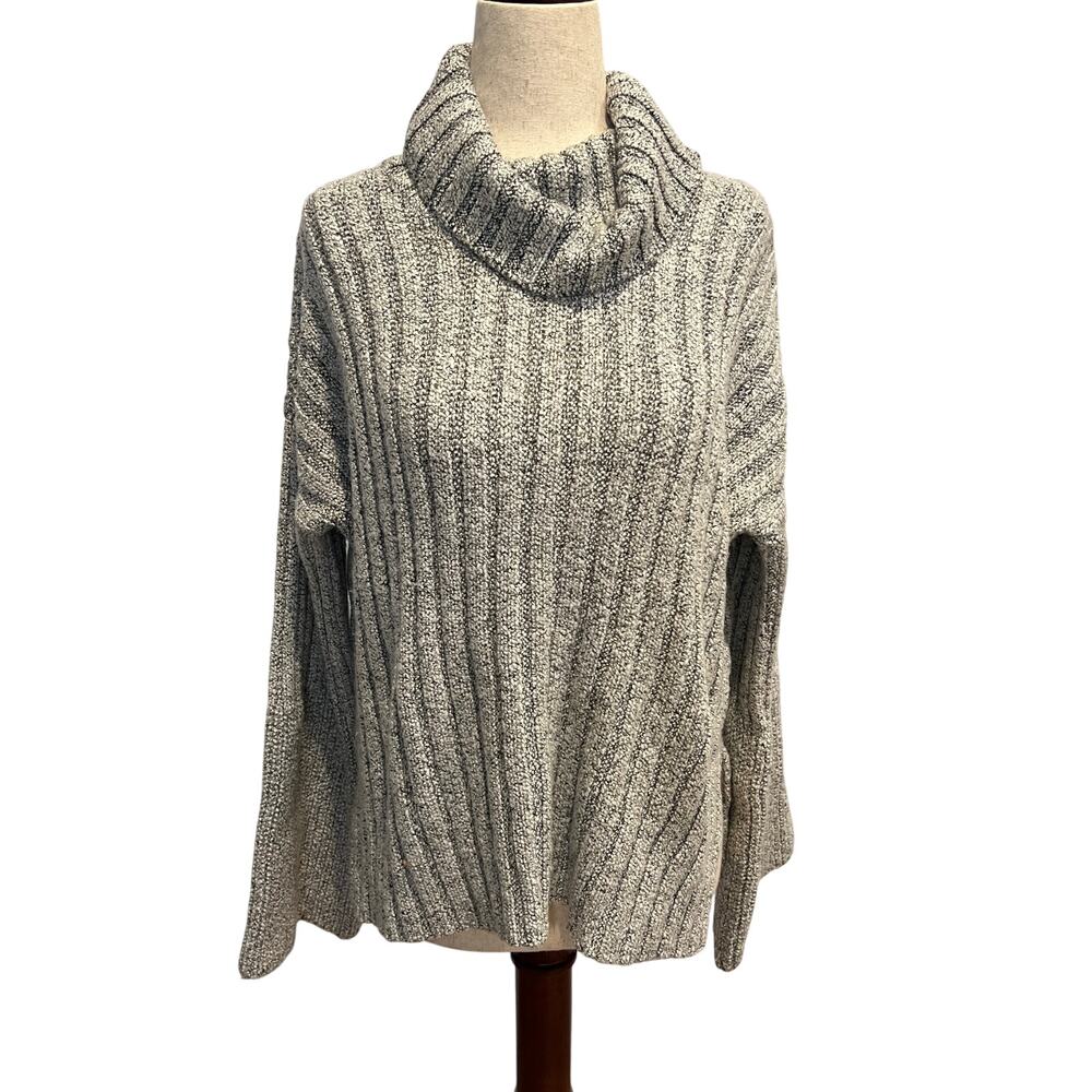 TOPSHOP Women's Chunky Knit Turtleneck Sweater Size 2 In Gray
